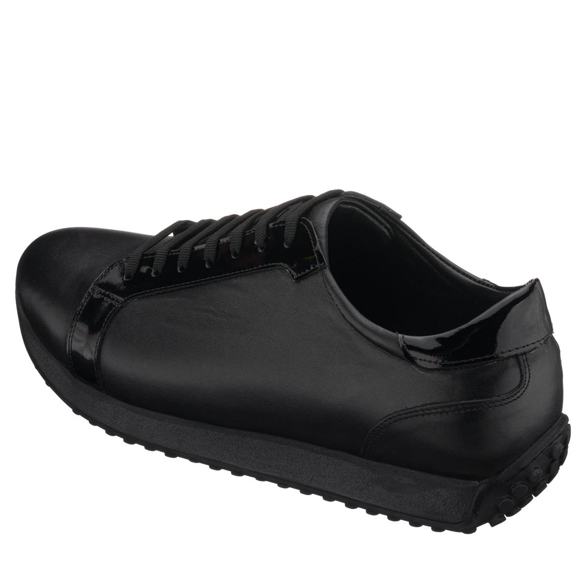 Siyah Deri77, iriadam, 45 46 47 48 49 50 numara erkek spor deri ayakkabı, spor ayakkabı, büyük numara erkek spor, büyük beden geniş kalıp kaliteli deri spor ayakkabı, uygun fiyat