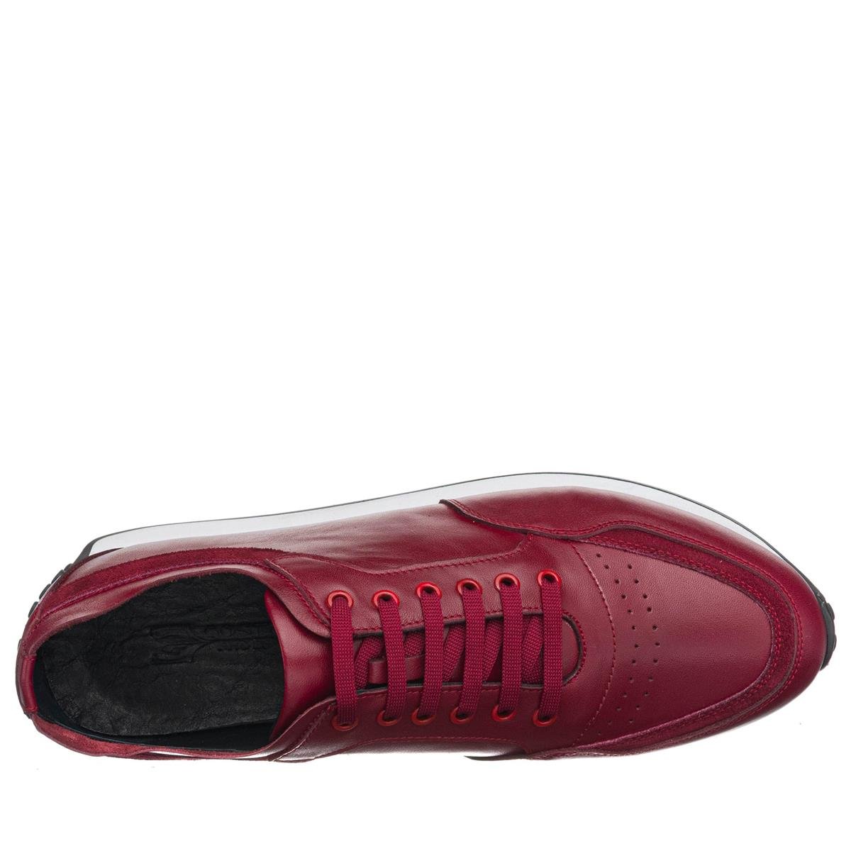 45 Numara 46 numara 47 Numara 48 numara 49 numara 50 numara Büyük Numara Deri Günlük Spor Ayakkabı - YC2023 Bordo