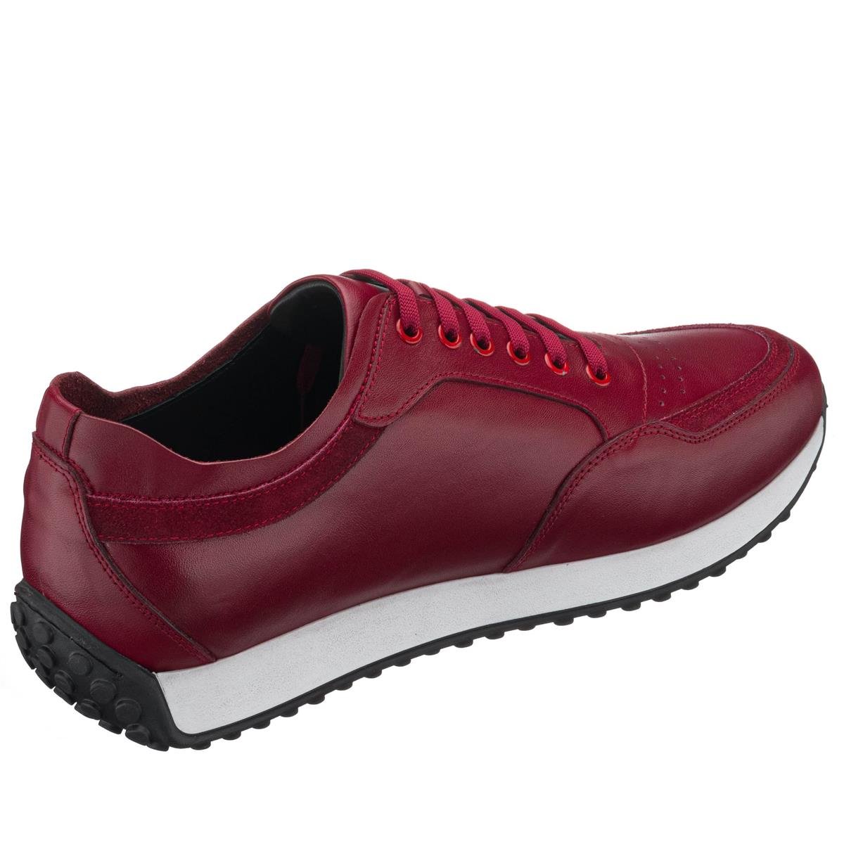 Bordo Deri123, iriadam, 45 46 47 48 49 50 numara erkek spor deri ayakkabı, spor ayakkabı, büyük numara erkek spor, büyük beden geniş kalıp kaliteli deri spor ayakkabı, uygun fiyat