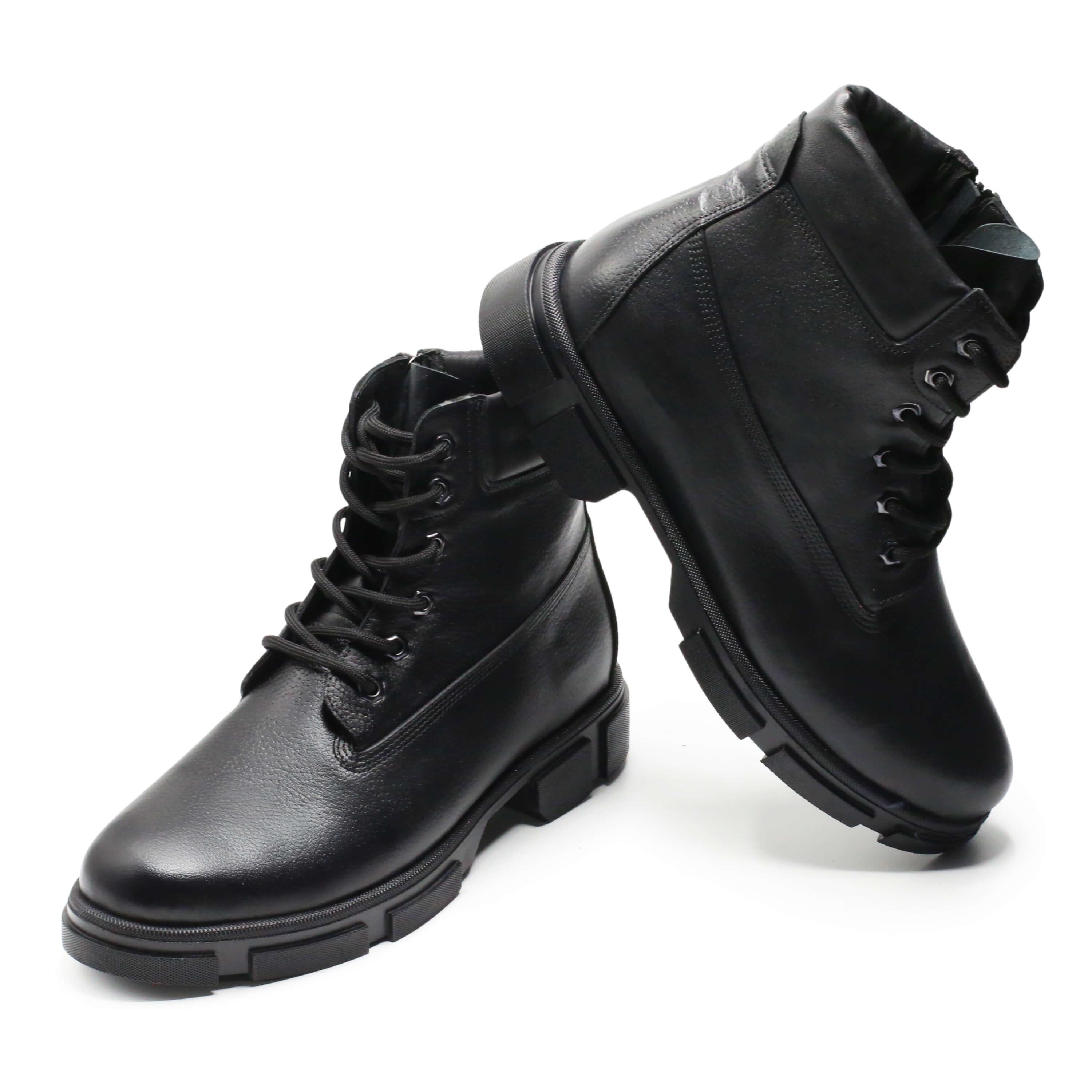 Siyah Deri 2, 45 46 47 48 49 50 numara erkek bot, deri kışlık ve su geçirmez büyük numara erkek bot, İriadam geniş kalıp kaliteli bot modelleri