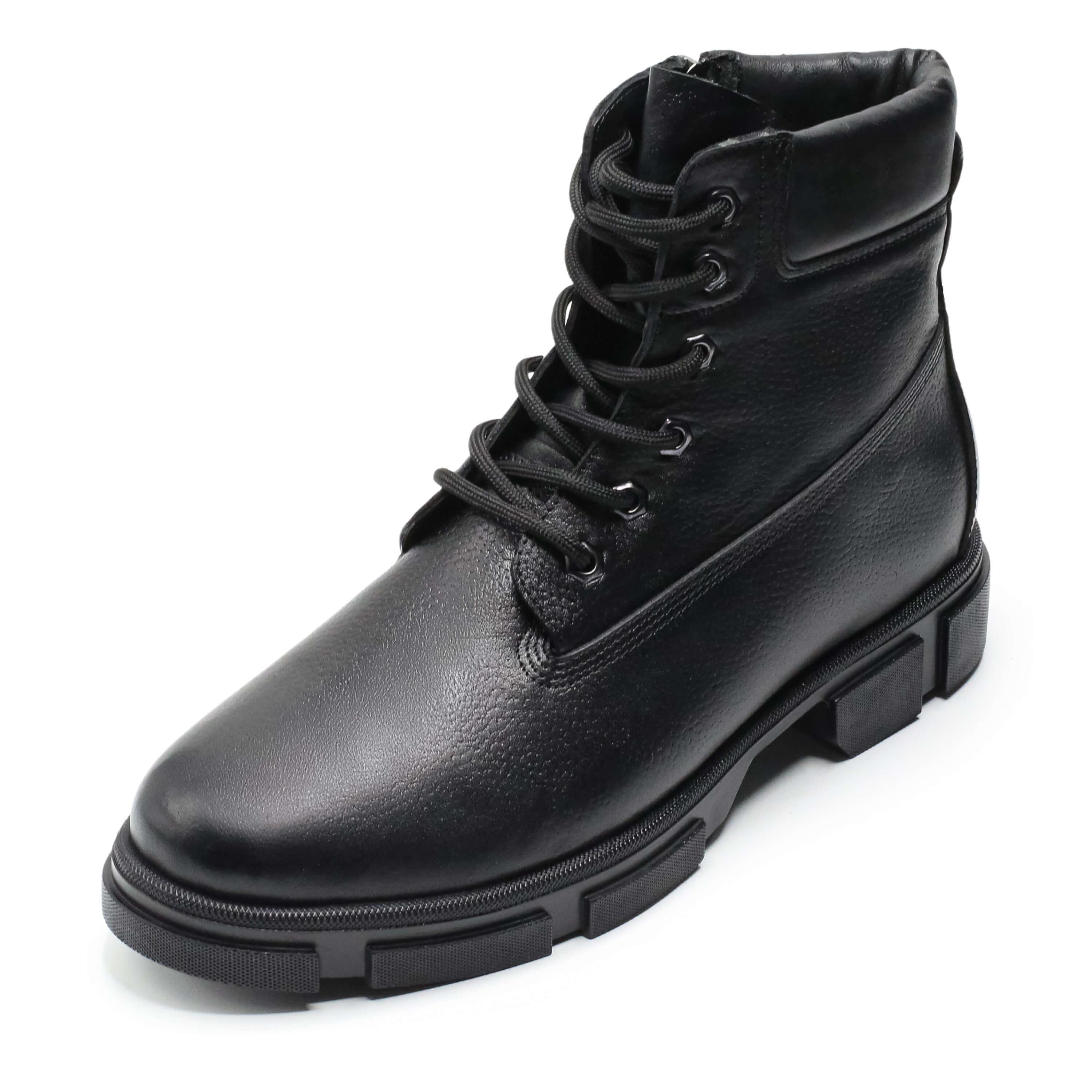 Siyah Deri, 45 46 47 48 49 50 numara siyah erkek bot, deri kışlık ve su geçirmez büyük numara erkek bot, İriadam geniş kalıp kaliteli bot modelleri