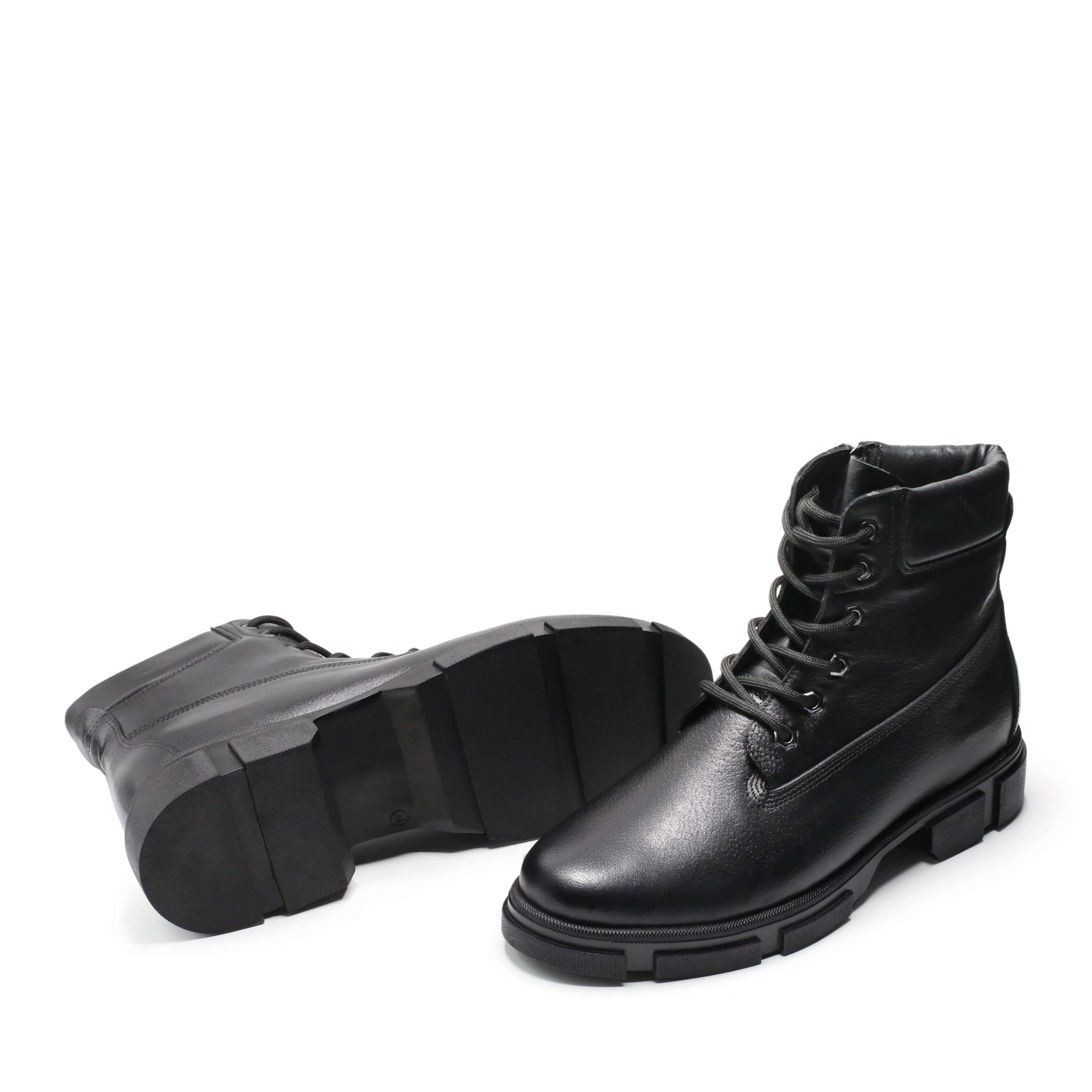 Siyah Deri 3, 45 46 47 48 49 50 numara erkek bot, deri kışlık ve su geçirmez büyük numara erkek bot, İriadam geniş kalıp kaliteli bot modelleri