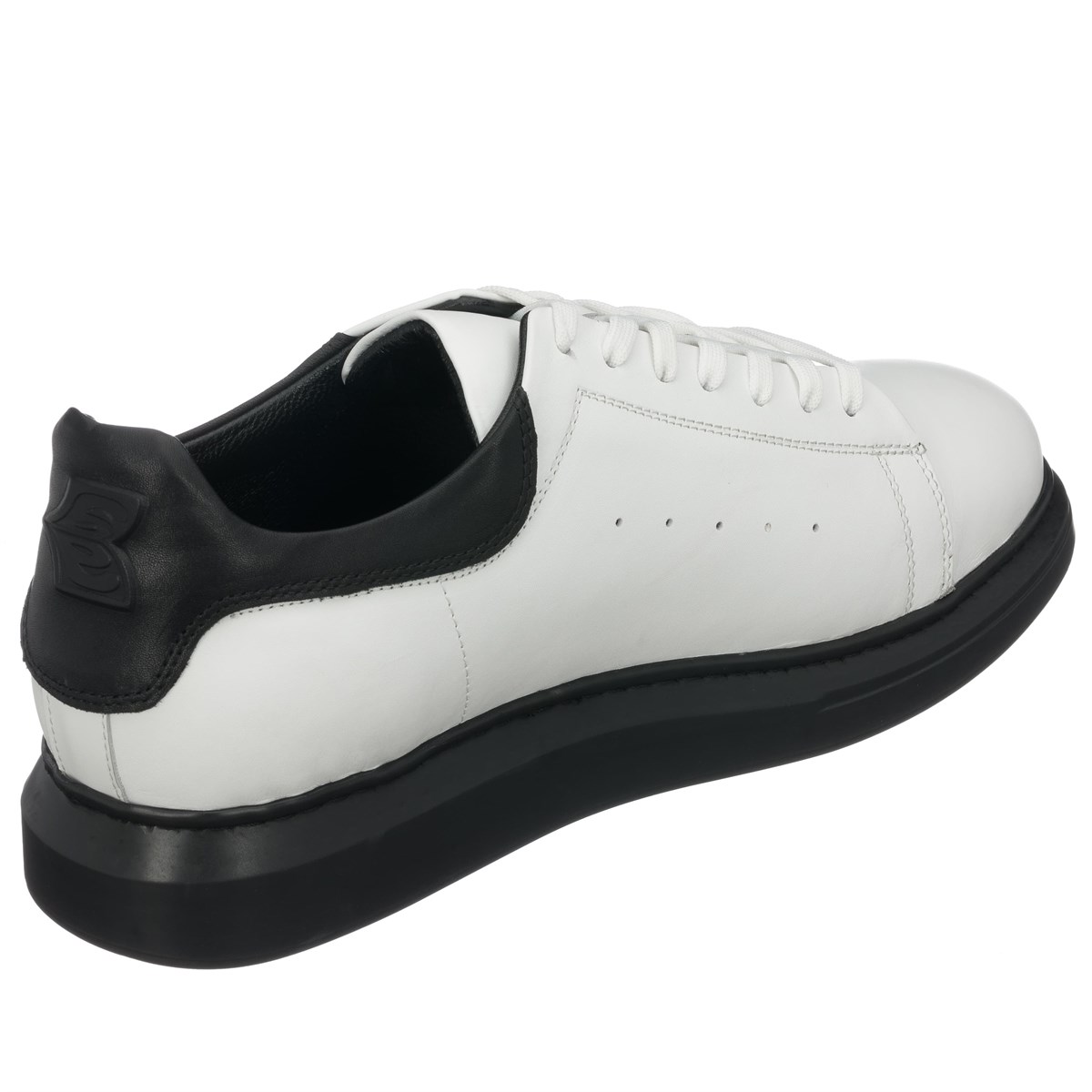 45 Numara 46 numara 47 Numara 48 numara 49 numara 50 numara Büyük Numara Erkek Deri Ayakkabı MQ1000 Beyaz-Siyah