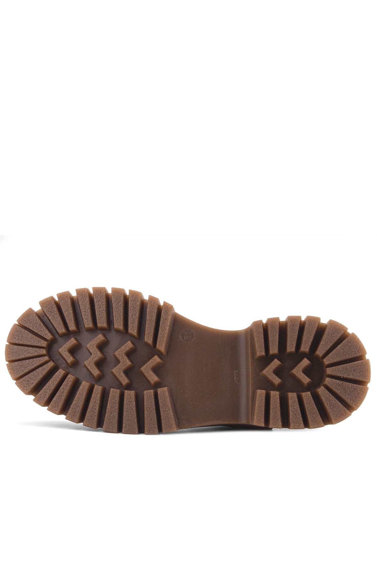 Doğal Gerçek Deri Kahverengi Kız Çocuk Babet Ayakkabı