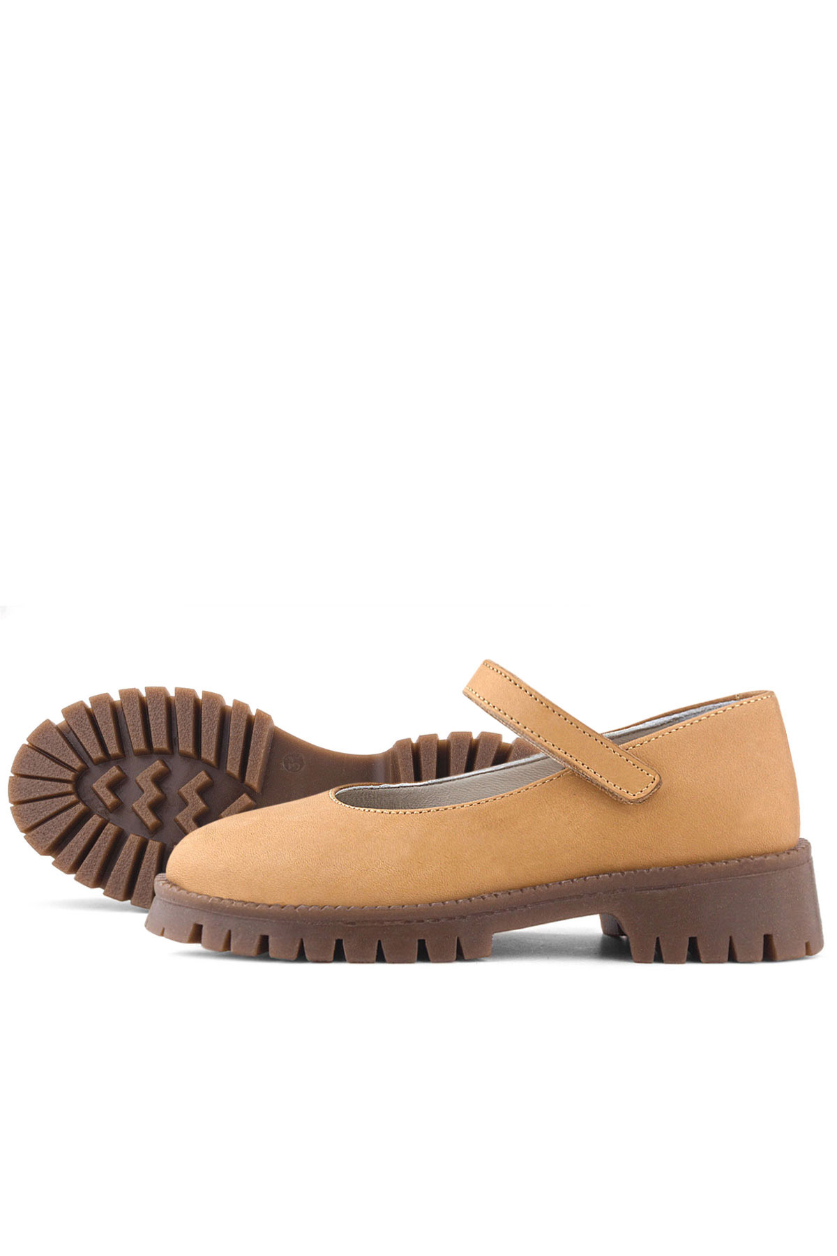 Doğal Gerçek Deri Vizon Kız Çocuk Babet Ayakkabı