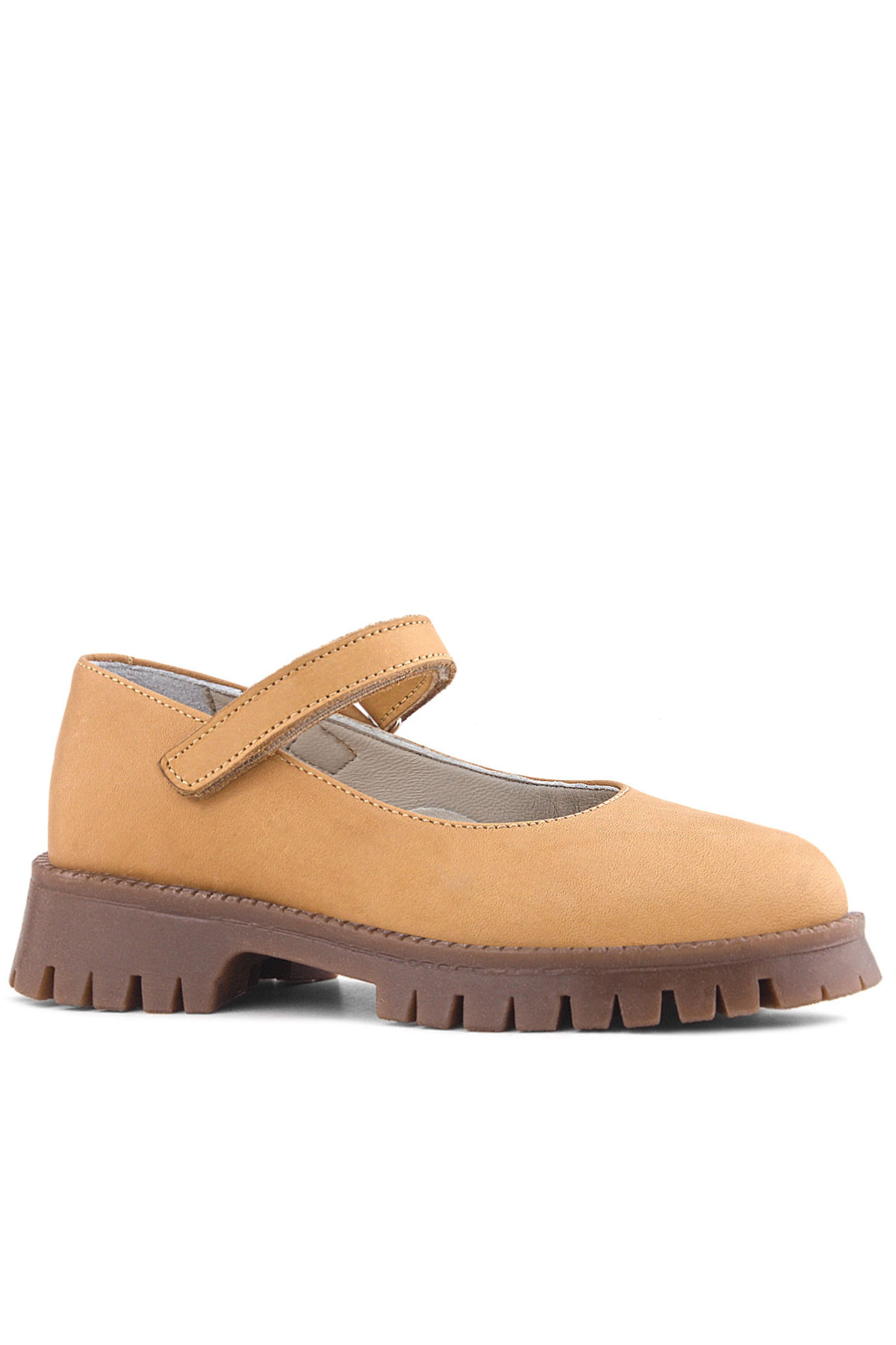 Doğal Gerçek Deri Vizon Kız Çocuk Babet Ayakkabı