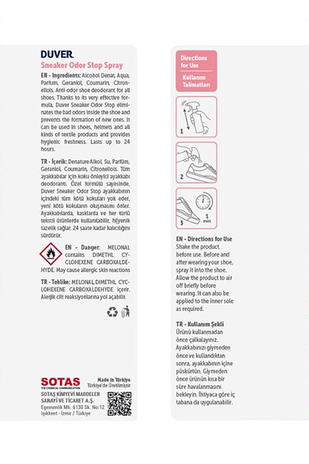 Duver Sneaker Odorstop 50 ml Ayakkabı Deodorantı