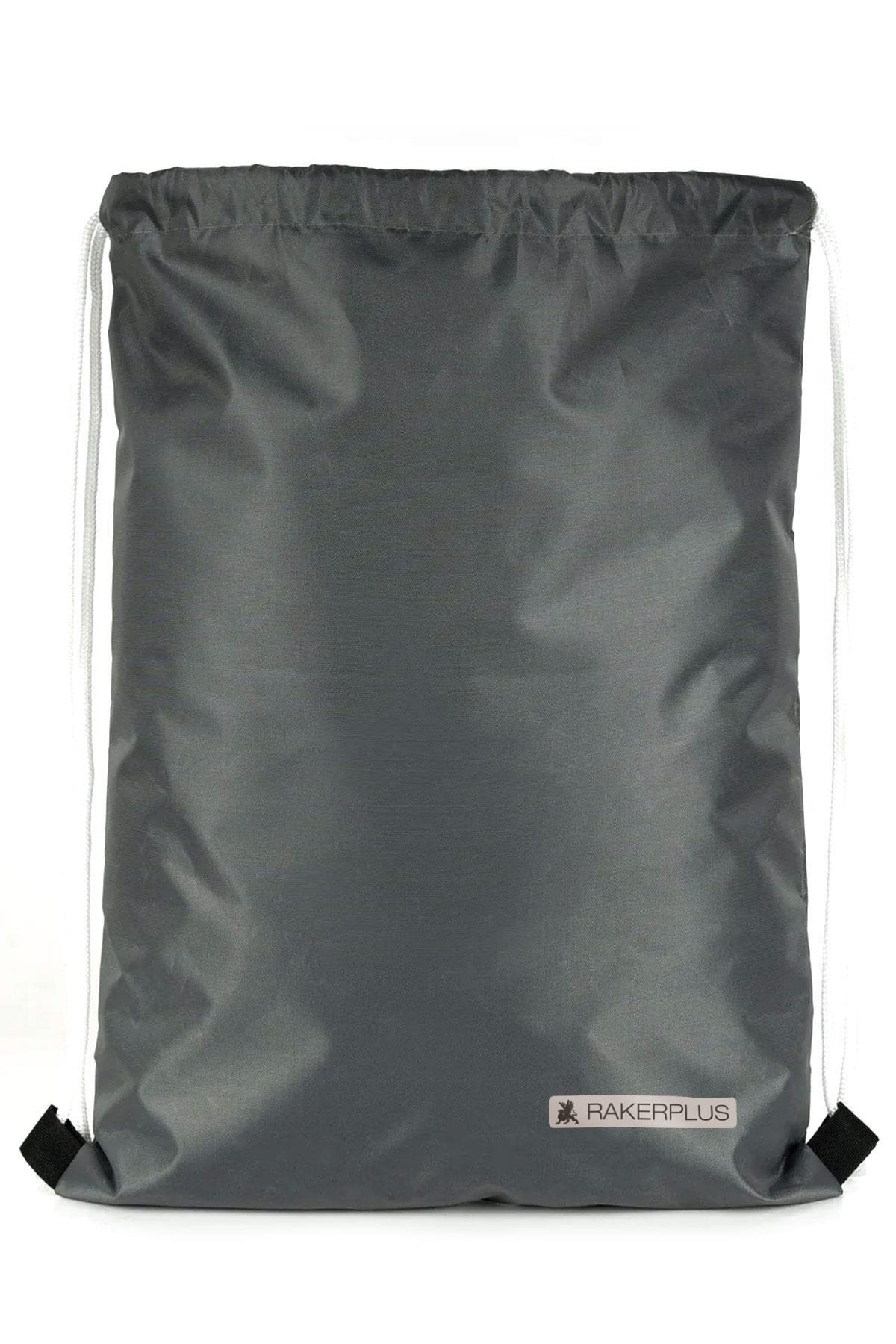 Rakerplus Antrasit 32x45 cm Su Geçirmez Büzgülü Krampon ve Spor Çantası