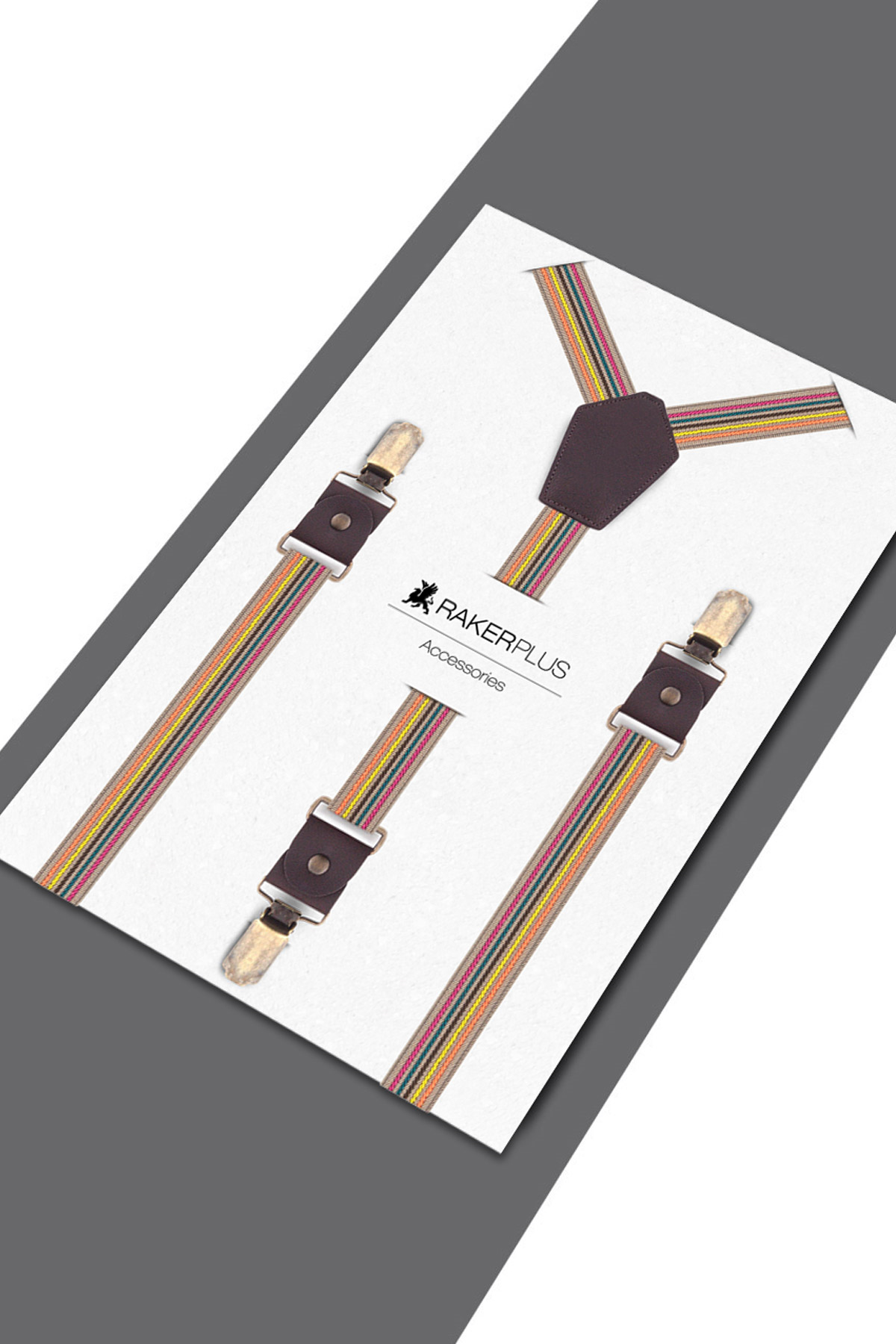 Rakerplus Ayarlanabilir Klipsli Çok Renkli Çocuk Kemer Pantolon Askısı