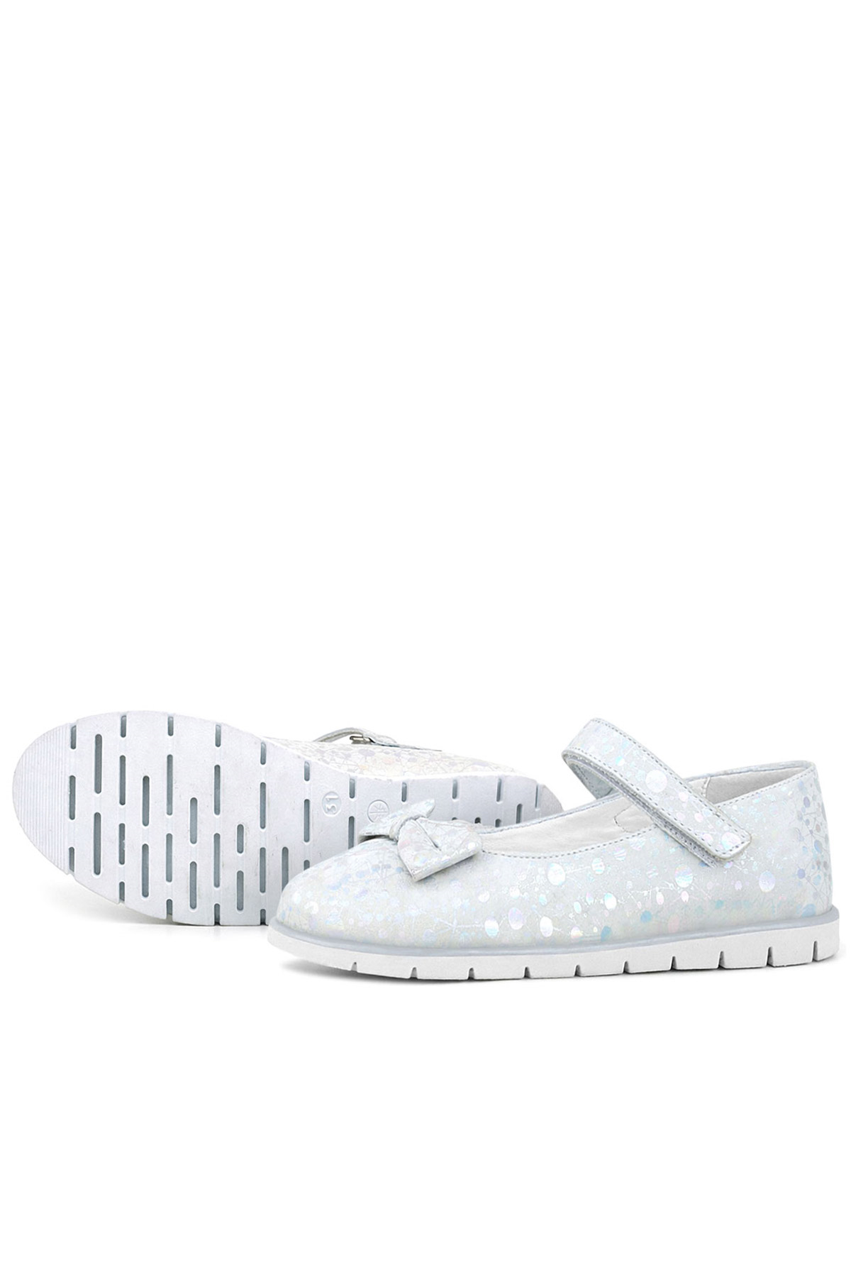 Rakerplus Hakiki Deri Desenli Cırtlı Kız Çocuk Babet