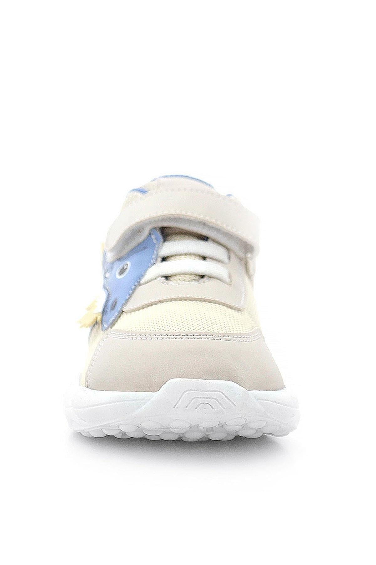 Rakerplus Barefoot Krem Dinazorlu Cırtlı Lastikli Çocuk Spor Ayakkabı
