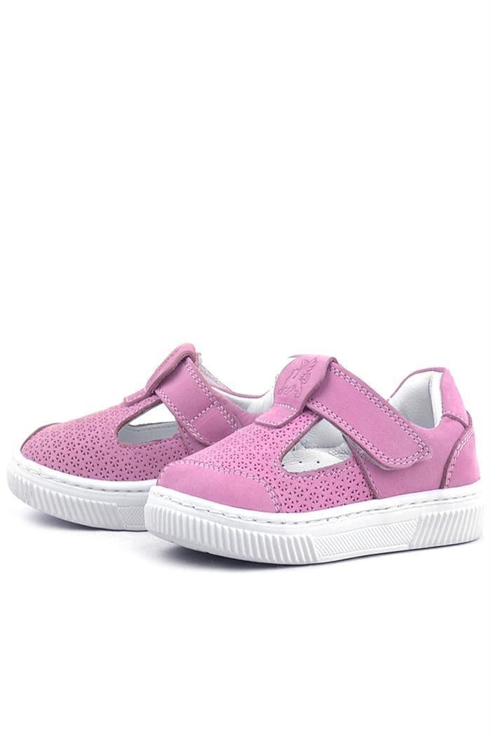 Rakerplus Bheem Hakiki Deri Pembe Cırtlı Bebek Sneaker Sandalet