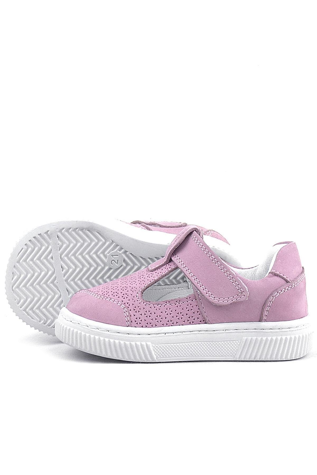 Rakerplus Bheem Hakiki Deri Pudra Cırtlı Bebek Sneaker Sandalet