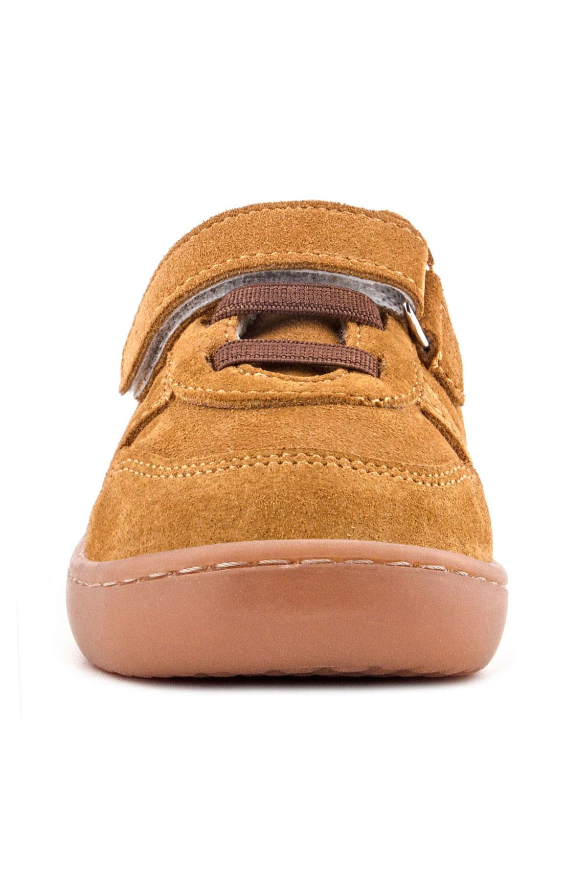 Rakerplus Bob Hakiki Deri Taba Barefoot Cırtlı Lastikli Bebek Sneaker Ayakkabı