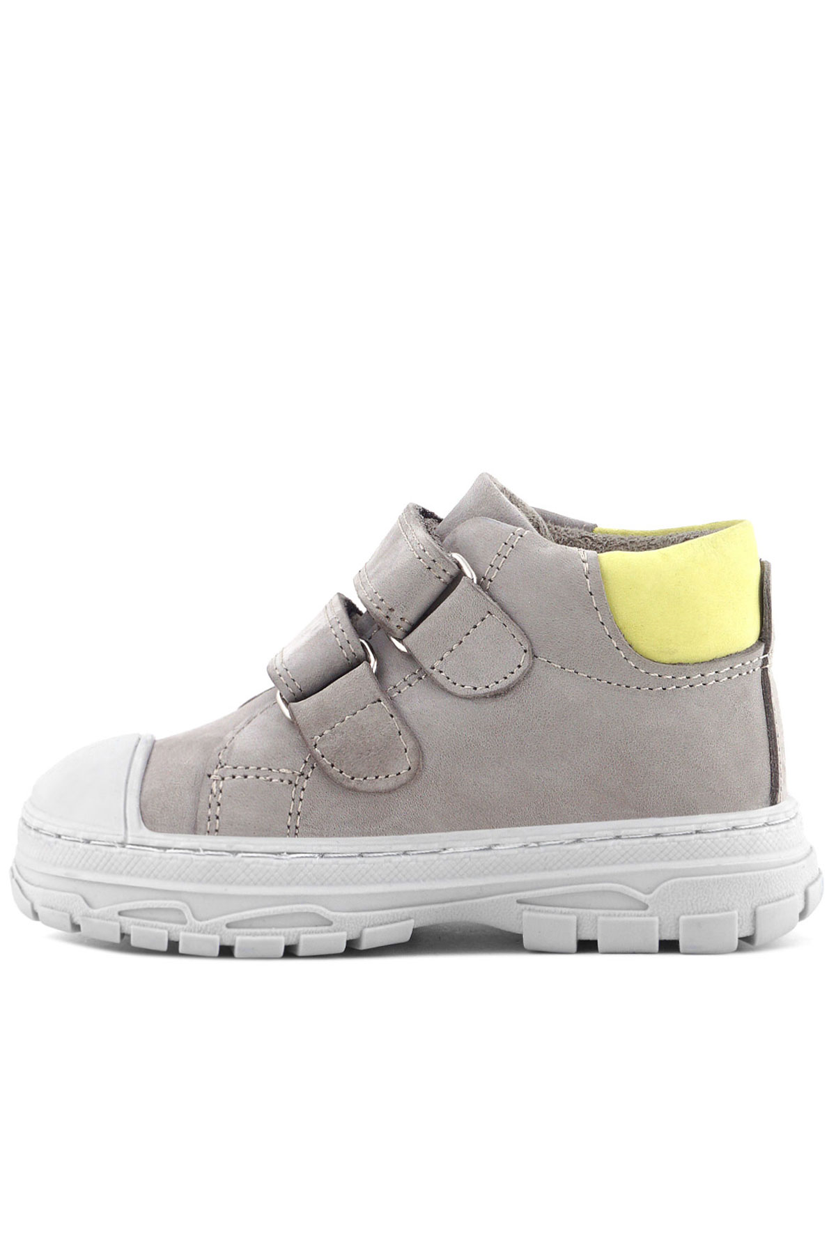 Rakerplus Tails Hakiki Deri Gri Sarı Cırtlı Çocuk Spor Bot