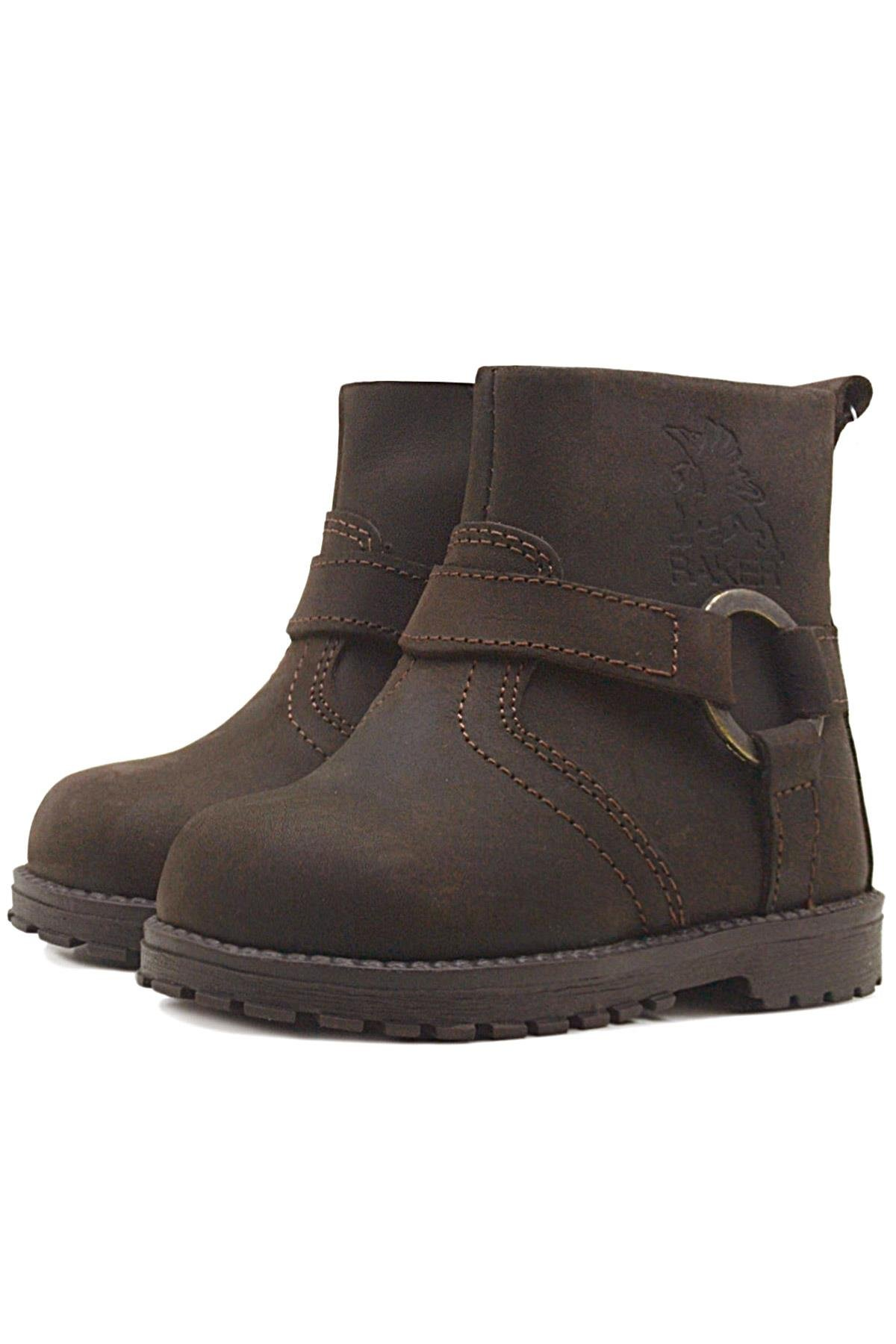 Rakerplus Chiron Hakiki Deri Fermuarlı Kışlık Çocuk Botu