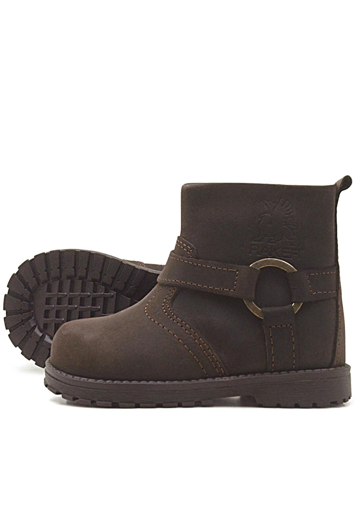 Rakerplus Chiron Hakiki Deri Fermuarlı Kışlık Çocuk Botu