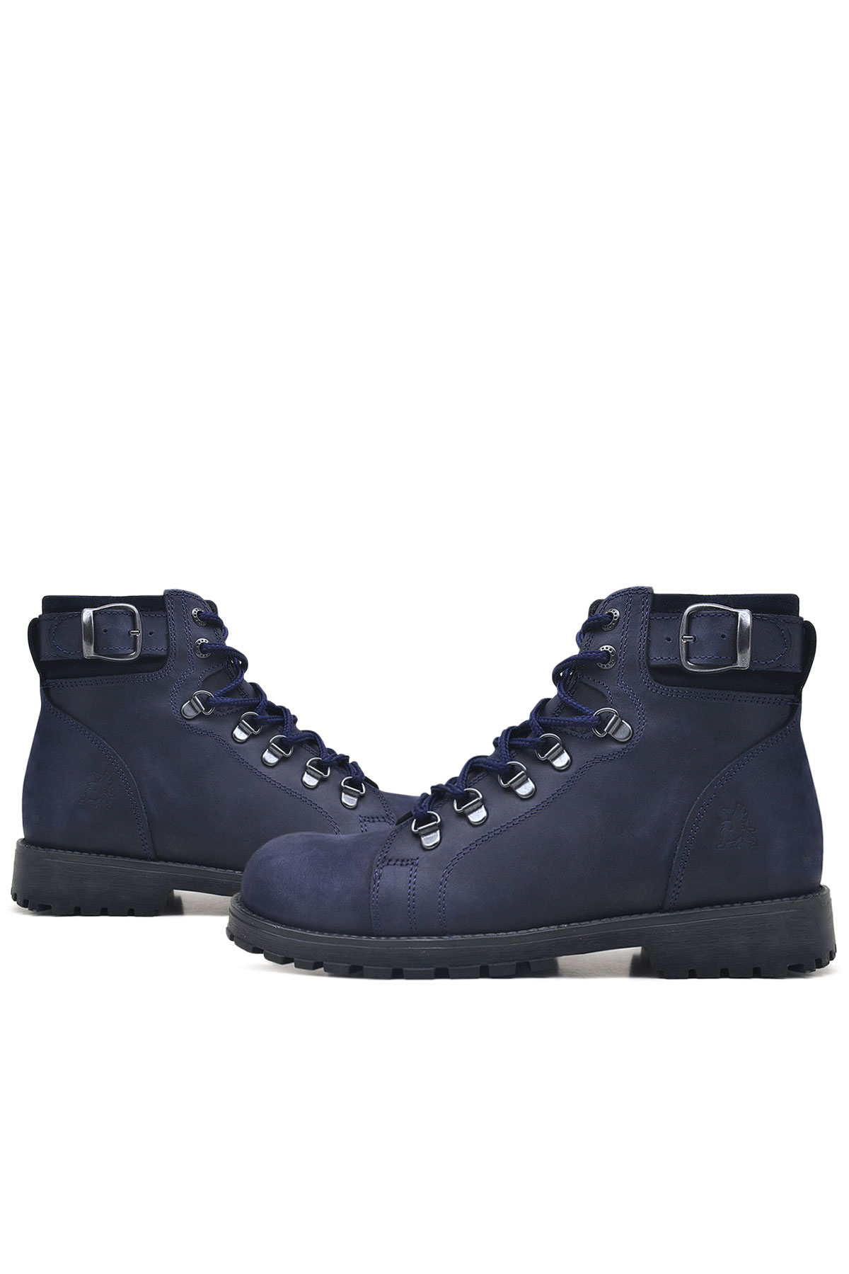 Rakerplus Griffon Hakiki Deri Lacivert Fermuarlı Bot