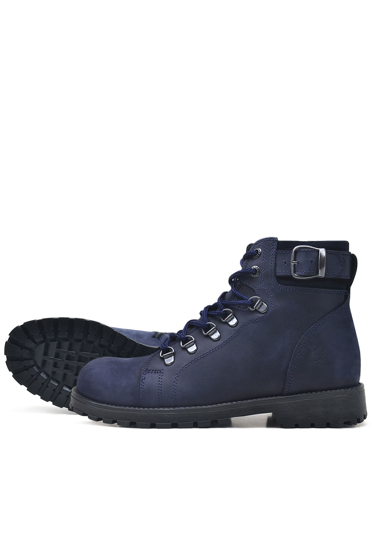 Rakerplus Griffon Hakiki Deri Lacivert Fermuarlı Bot