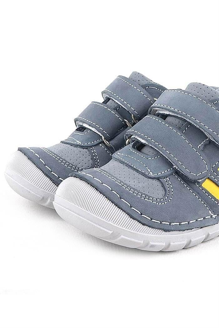 Rakerplus Grizzy Hakiki Deri Gri İlk Adım Unisex Bebek Ayakkabısı