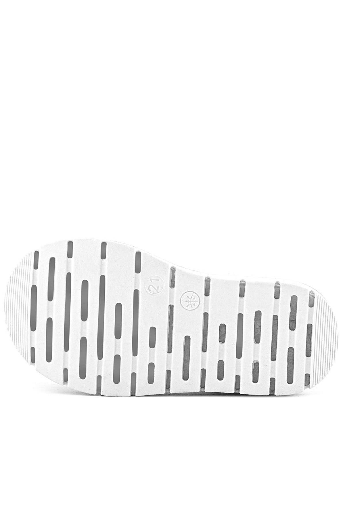 Rakerplus Hakiki Deri Beyaz Kız Bebek Babet Ayakkabı