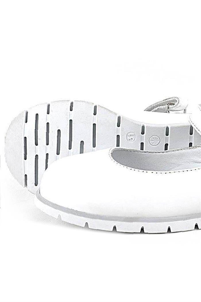 Rakerplus Hakiki Deri Beyaz Kız Çocuk Babet