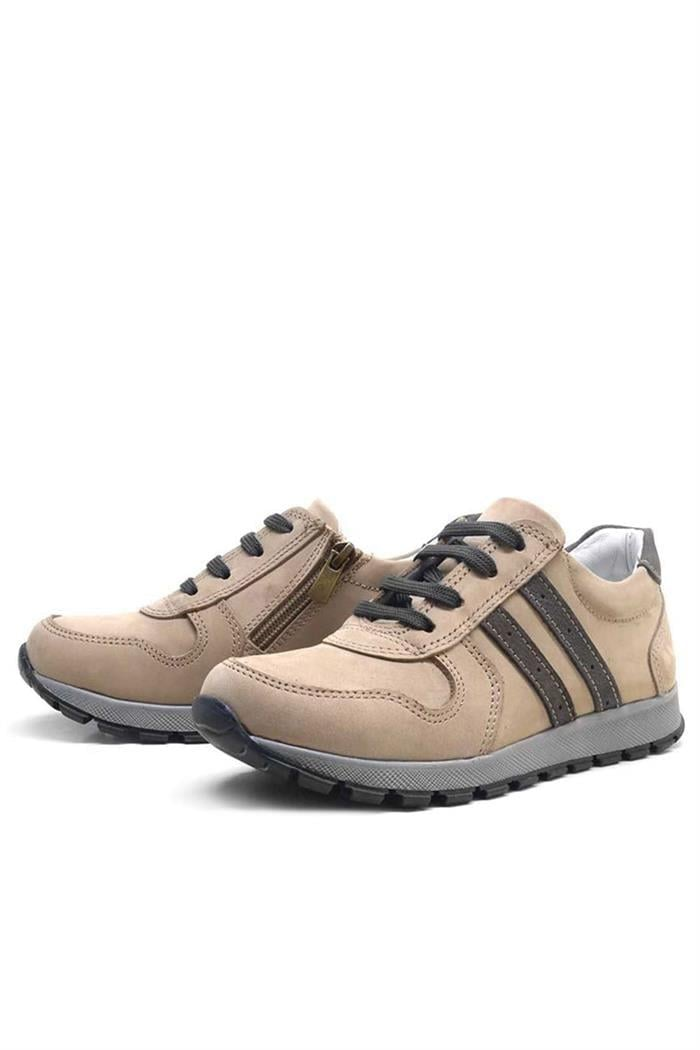 Rakerplus Hakiki Deri Kum Fermuarlı Erkek Çocuk Spor Okul Ayakkabı