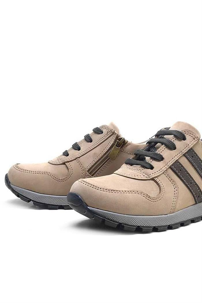 Rakerplus Hakiki Deri Kum Fermuarlı Erkek Çocuk Spor Okul Ayakkabı