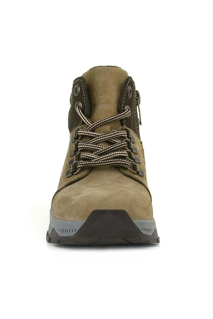 Rakerplus Hakiki Deri Kum Rengi Fermuarlı Trekking Çocuk Bot