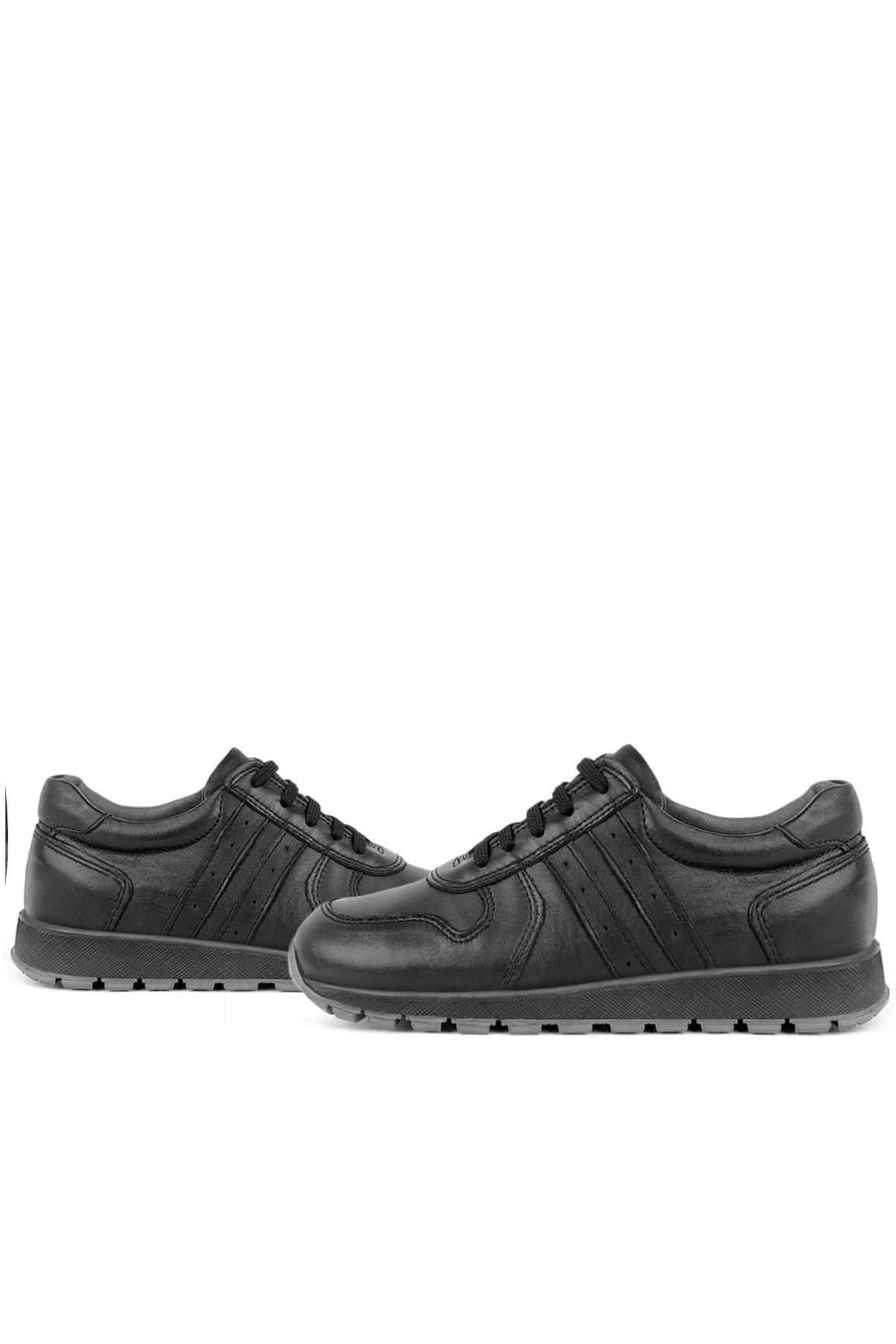 Rakerplus Hakiki Deri Siyah Çocuk Spor Ayakkabı