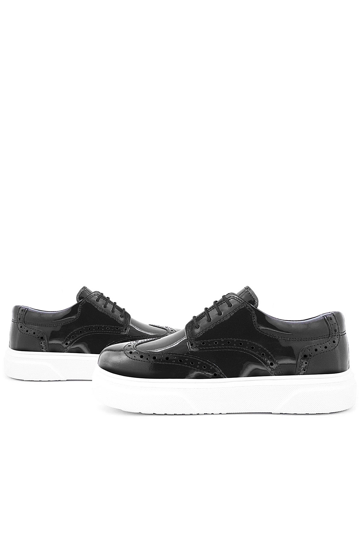 Rakerplus Hakiki Deri Siyah Rugan Oxford Çocuk Klasik Ayakkabı