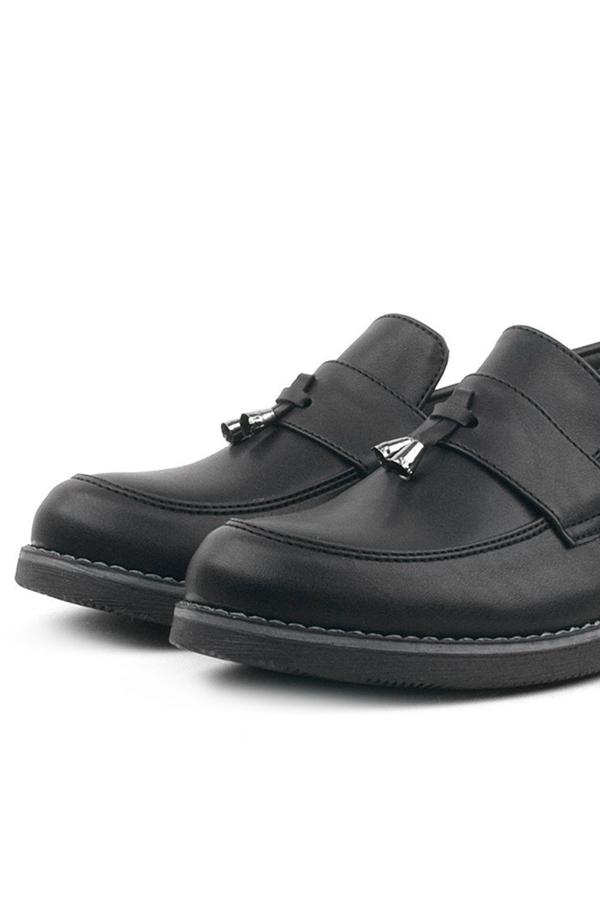 Rakerplus Siyah Mat Loafer Klasik Çocuk Ayakkabısı