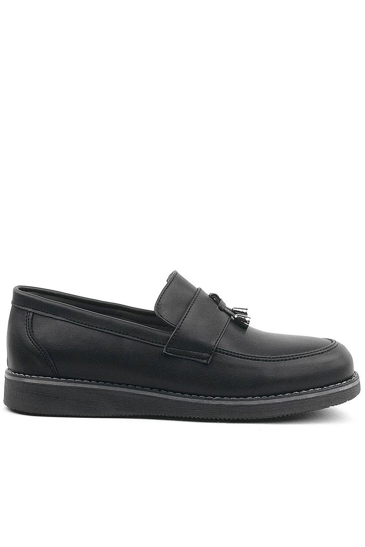 Rakerplus Siyah Mat Loafer Klasik Çocuk Ayakkabısı