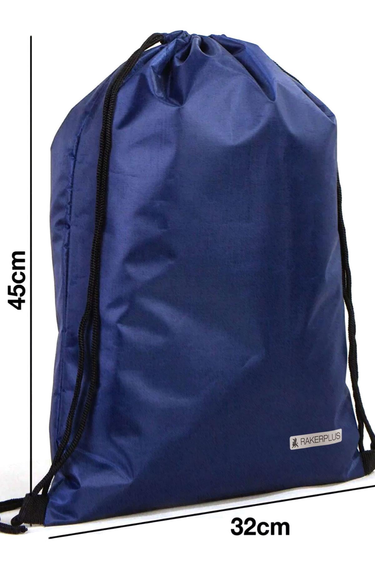 Rakerplus Lacivert 32x45 cm Su Geçirmez Büzgülü Krampon ve Spor Çantası