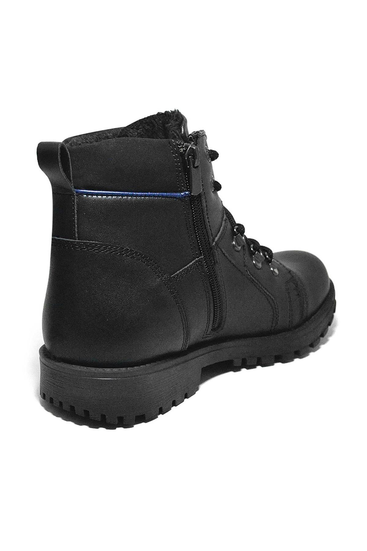 Rakerplus Minotor Hakiki Deri Kürklü Fermuarlı Çocuk Bot