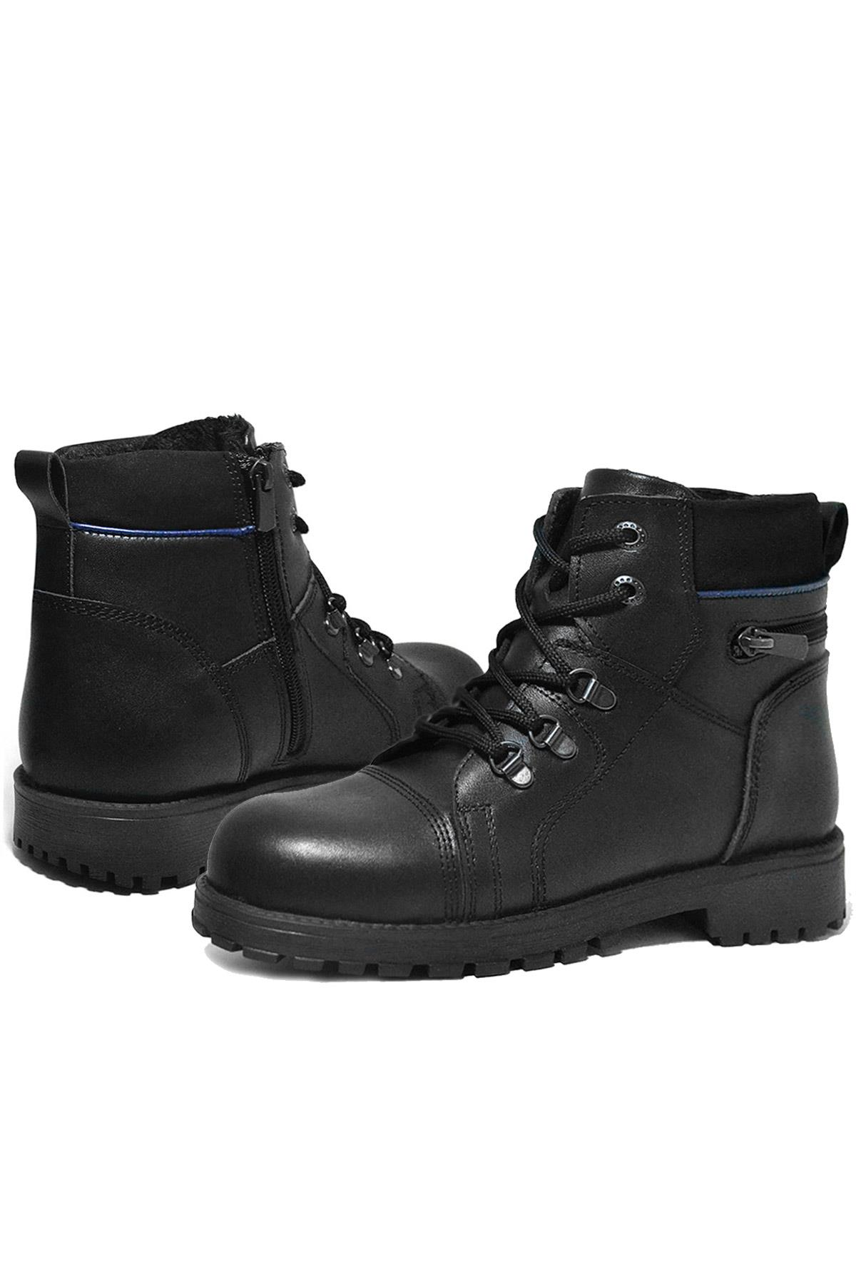 Rakerplus Minotor Hakiki Deri Kürklü Fermuarlı Çocuk Bot