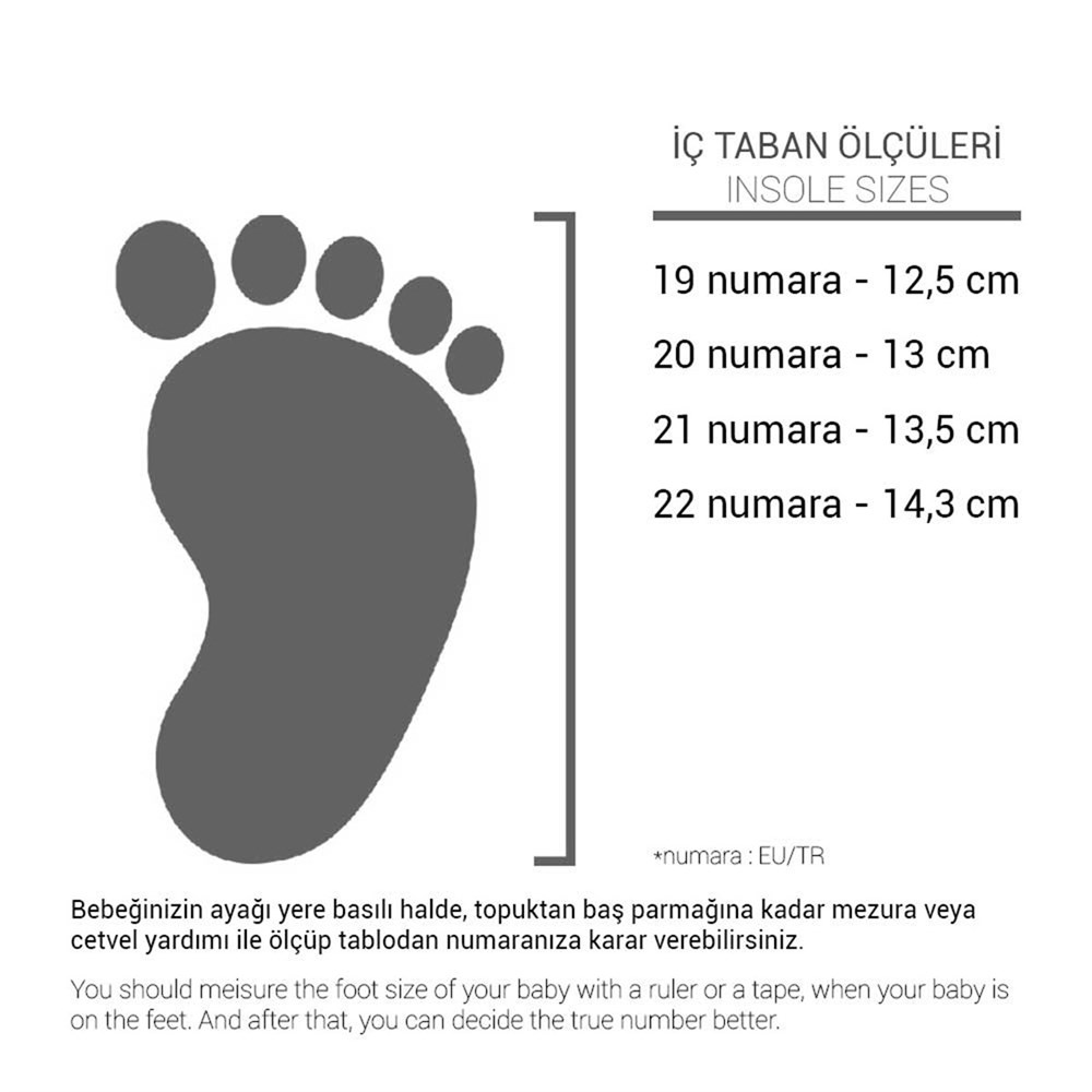 Rakerplus Pup Hakiki Deri Sarı Cırtlı Lastikli Bebek Sneaker