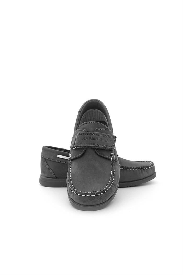 Rakerplus Simurg Hakiki Deri Gri Erkek Çocuk Ayakkabı