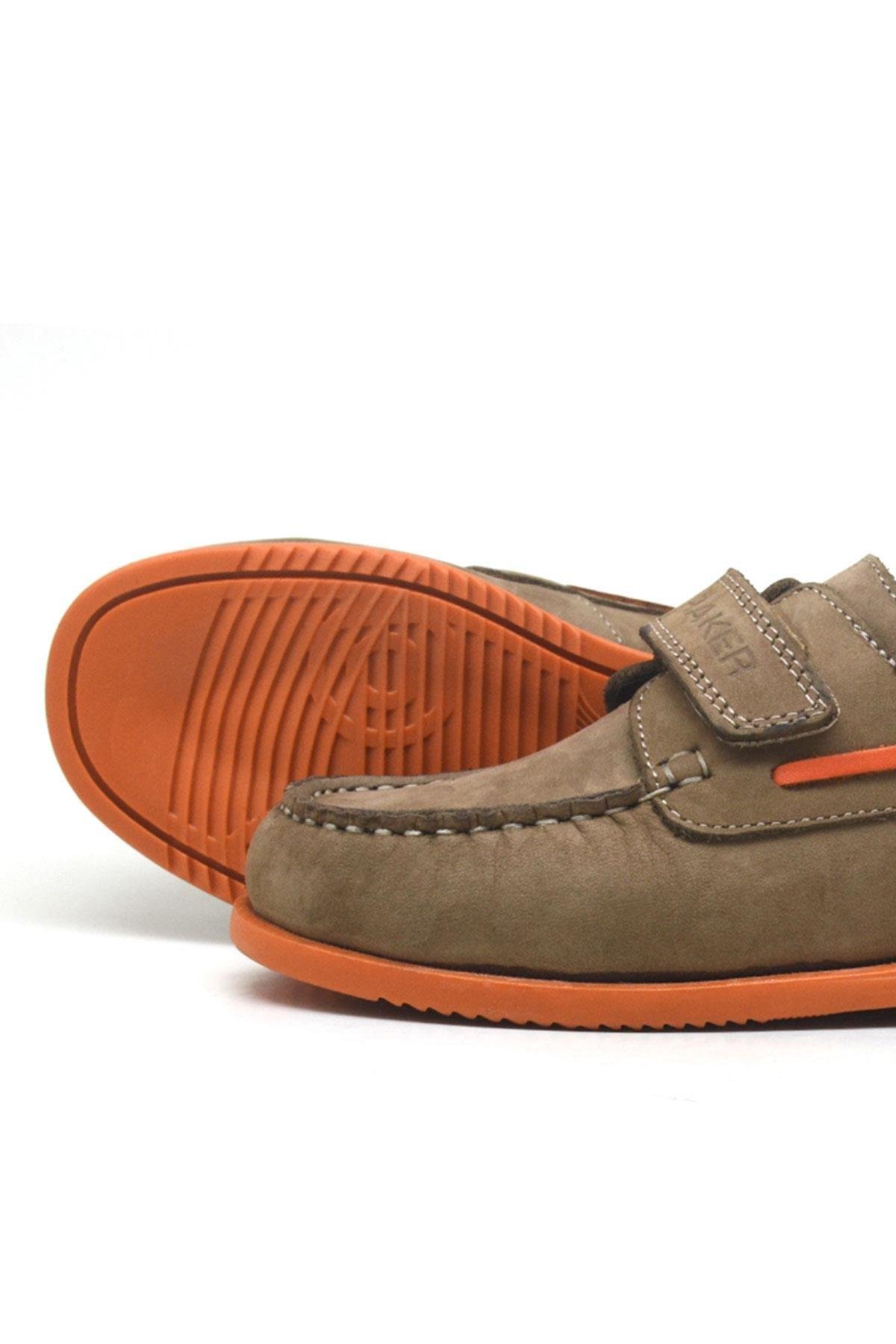 Rakerplus Simurg Hakiki Deri Kum Rengi Erkek Çocuk Ayakkabı