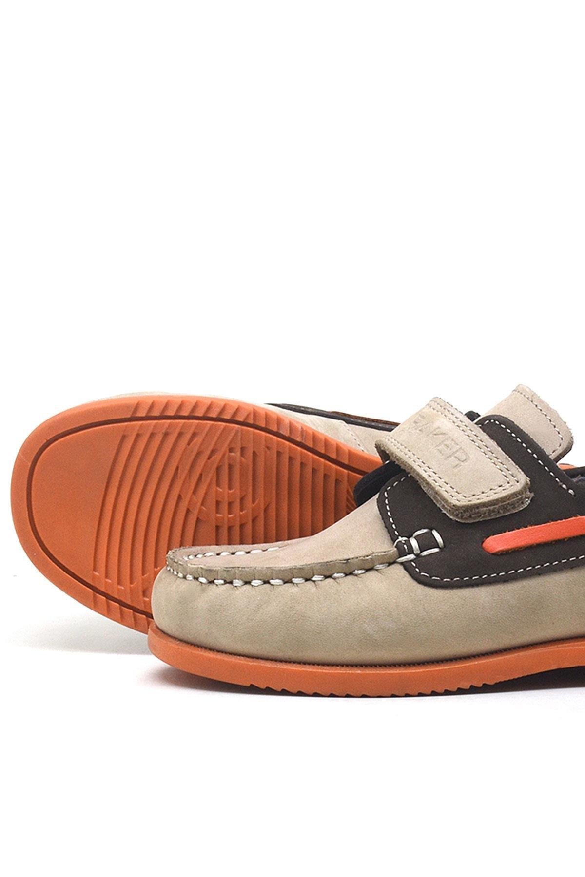 Rakerplus Simurg Hakiki Deri Kum Rengi Günlük Erkek Çocuk Ayakkabı