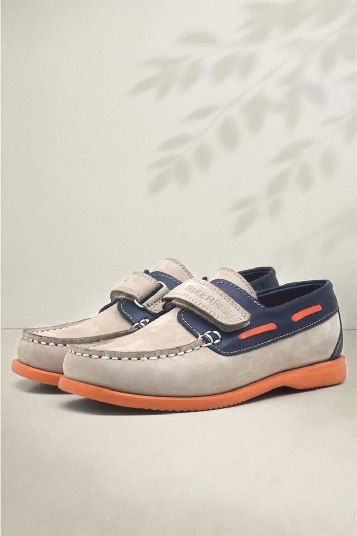 Rakerplus Simurg Hakiki Deri Lacivert Kum Rengi Erkek Çocuk Ayakkabı