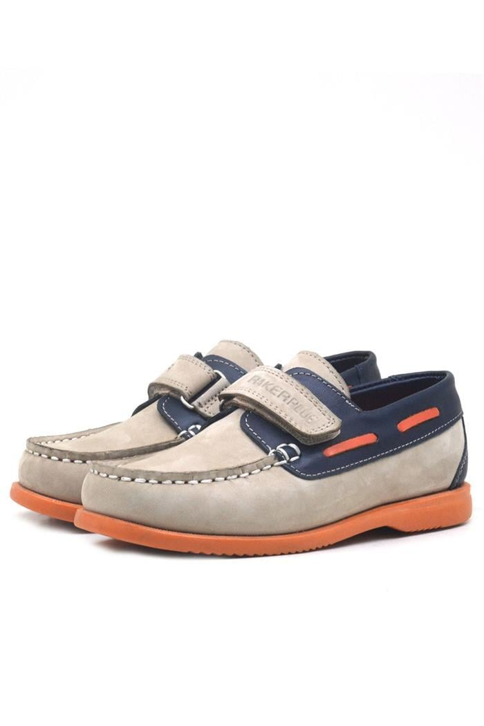 Rakerplus Simurg Hakiki Deri Lacivert Kum Rengi Erkek Çocuk Ayakkabı