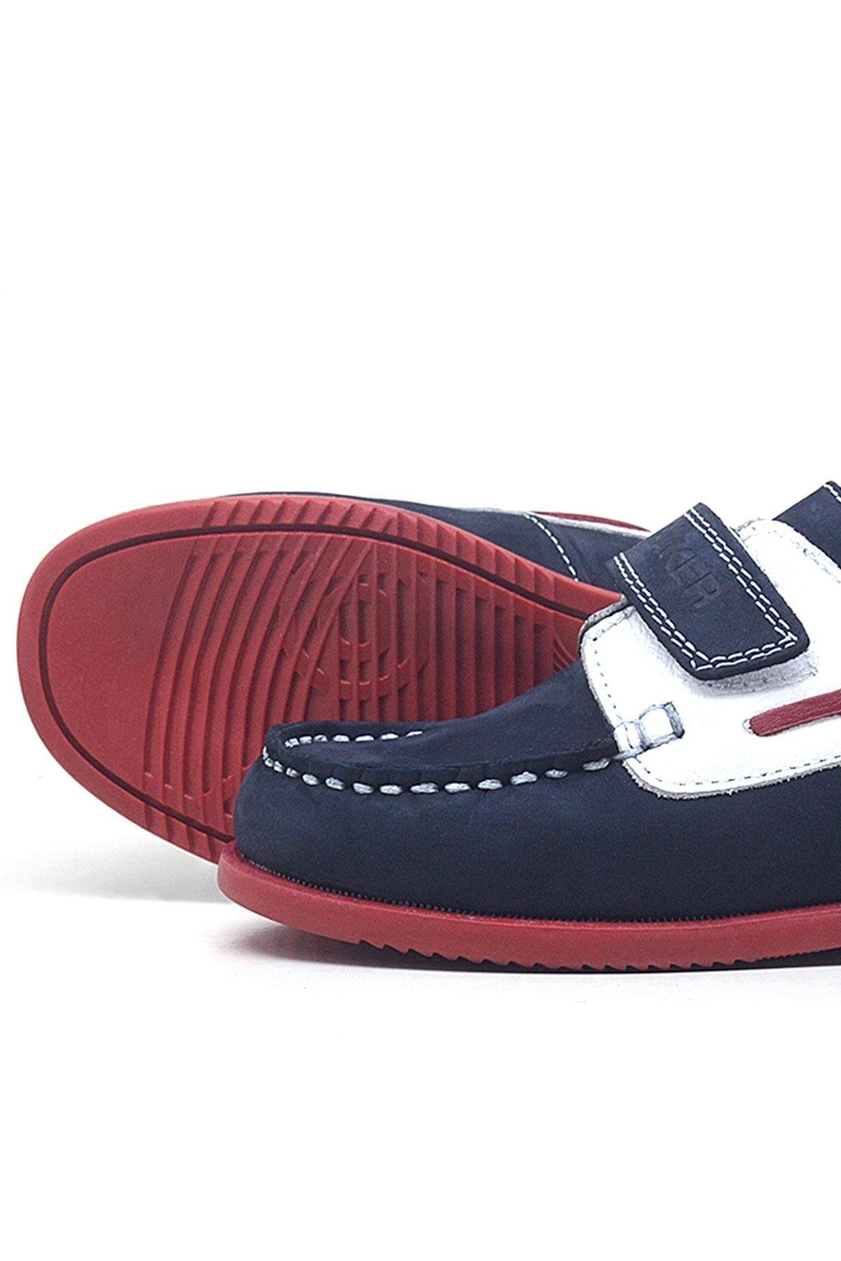 Rakerplus Simurg Hakiki Deri Lacivert Spor Erkek Çocuk Ayakkabı