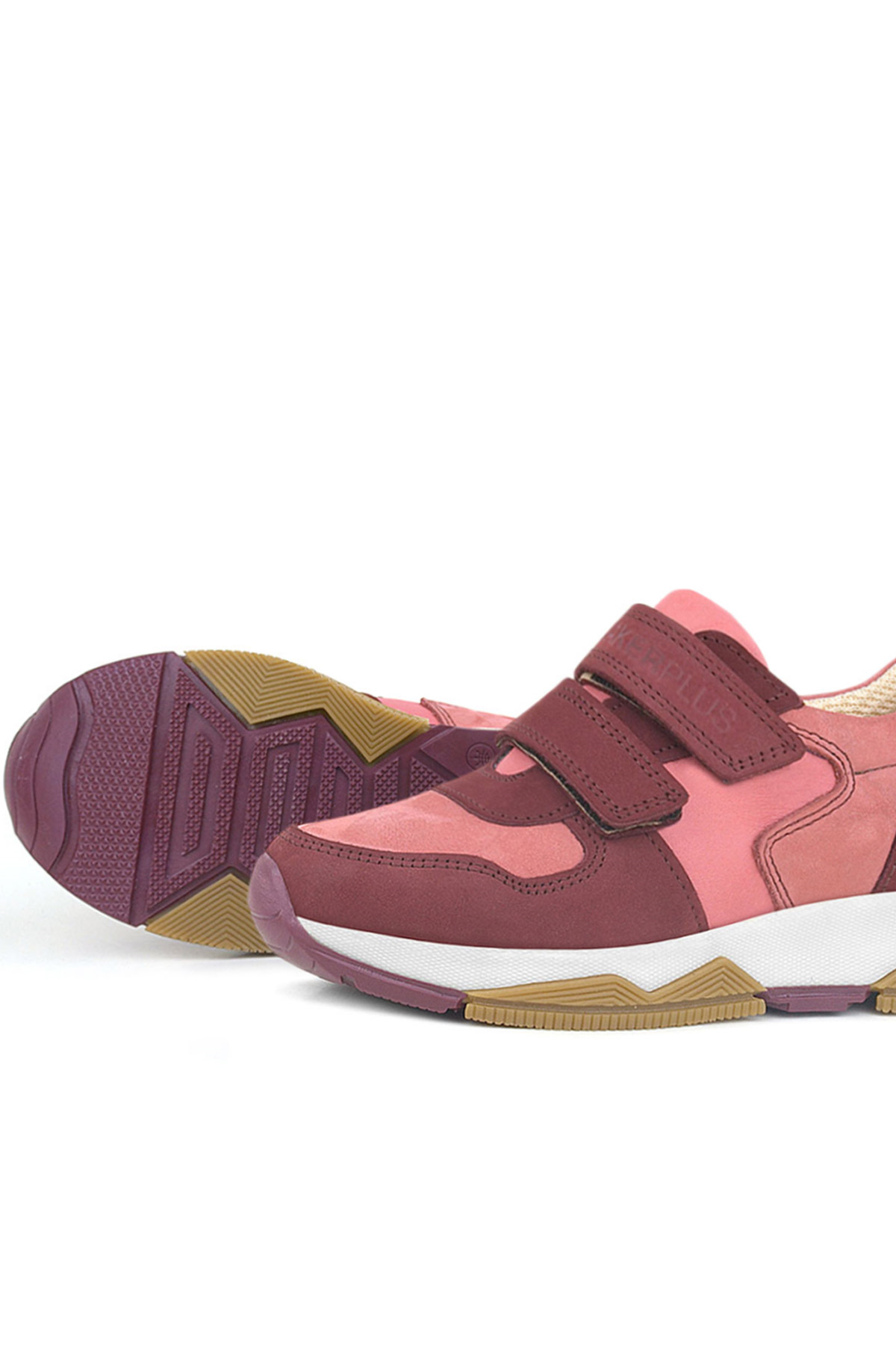 Rakerplus Hakiki Deri Bordo Pembe Kız Çocuk Sneakers Spor Ayakkabı