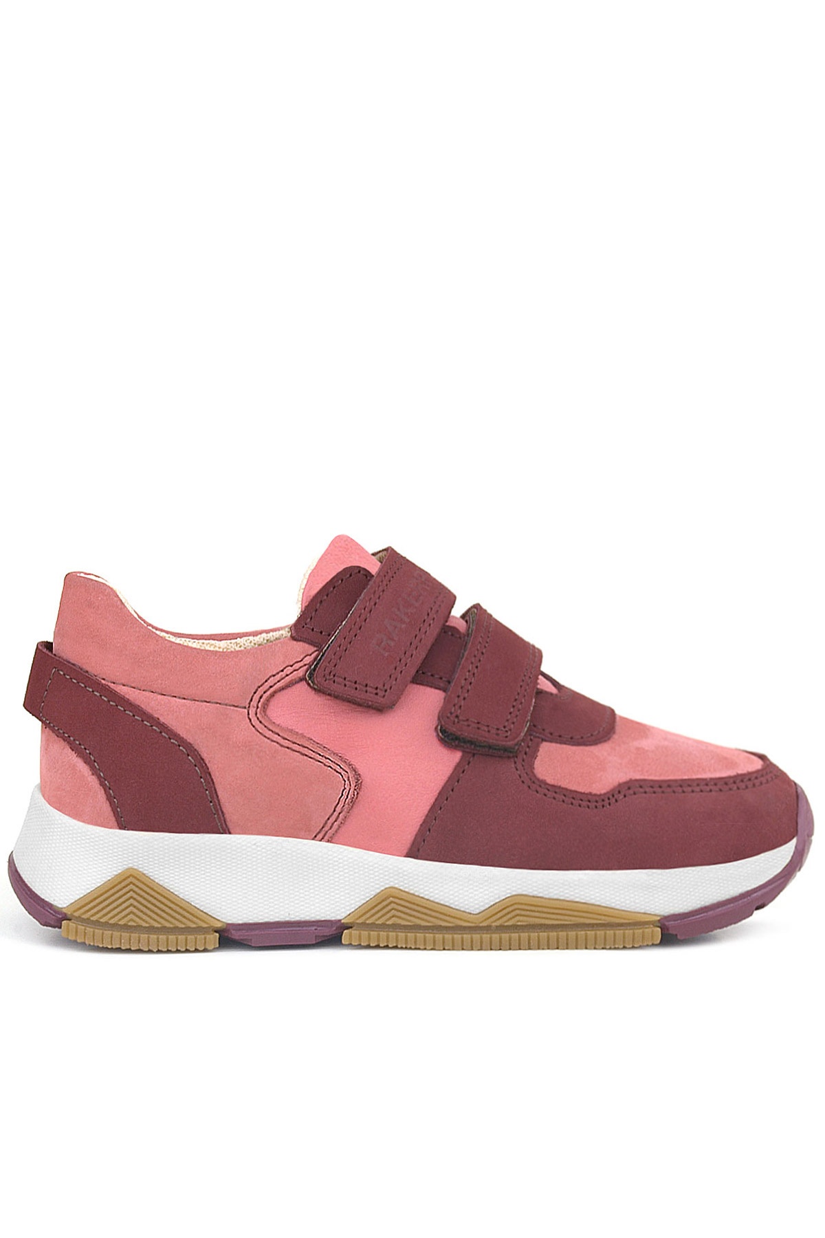 Rakerplus Hakiki Deri Bordo Pembe Kız Çocuk Sneakers Spor Ayakkabı