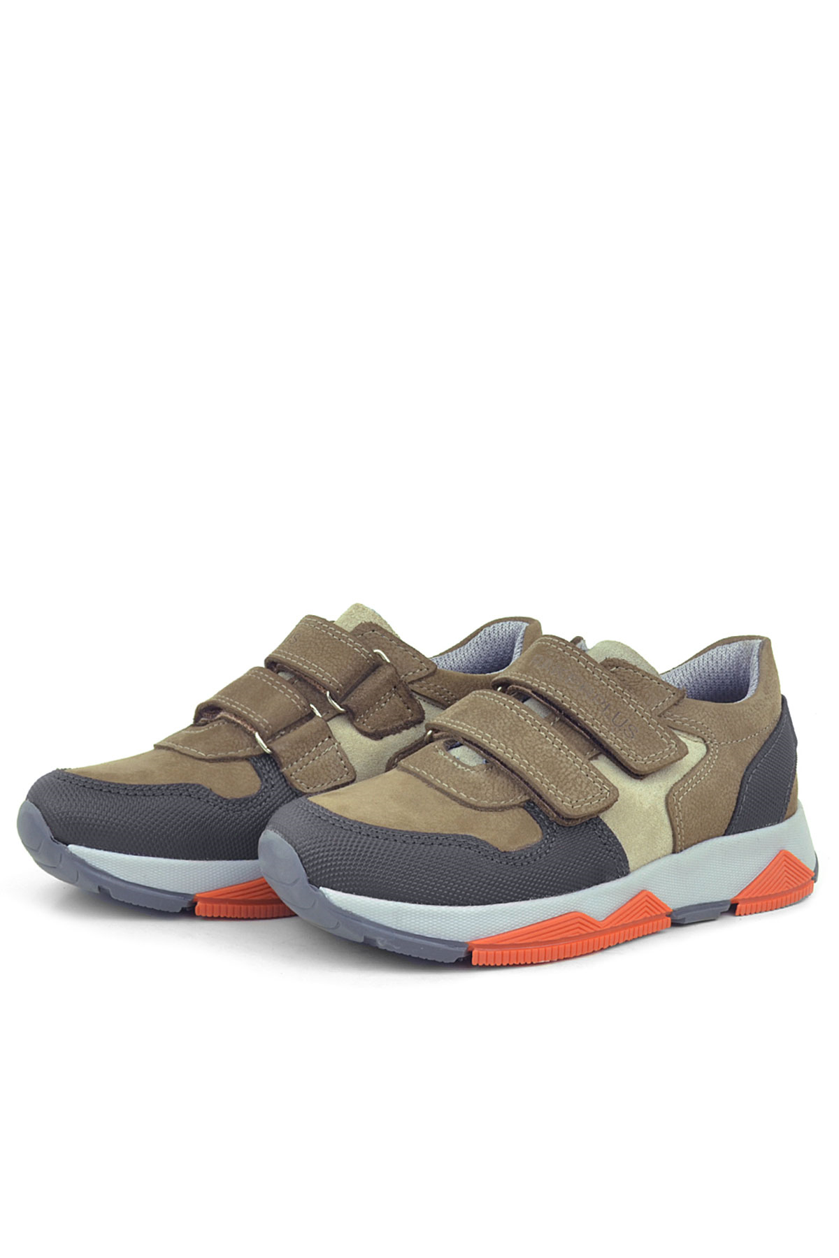 Rakerplus Hakiki Deri Kahverengi Çocuk Sneakers Spor Ayakkabı