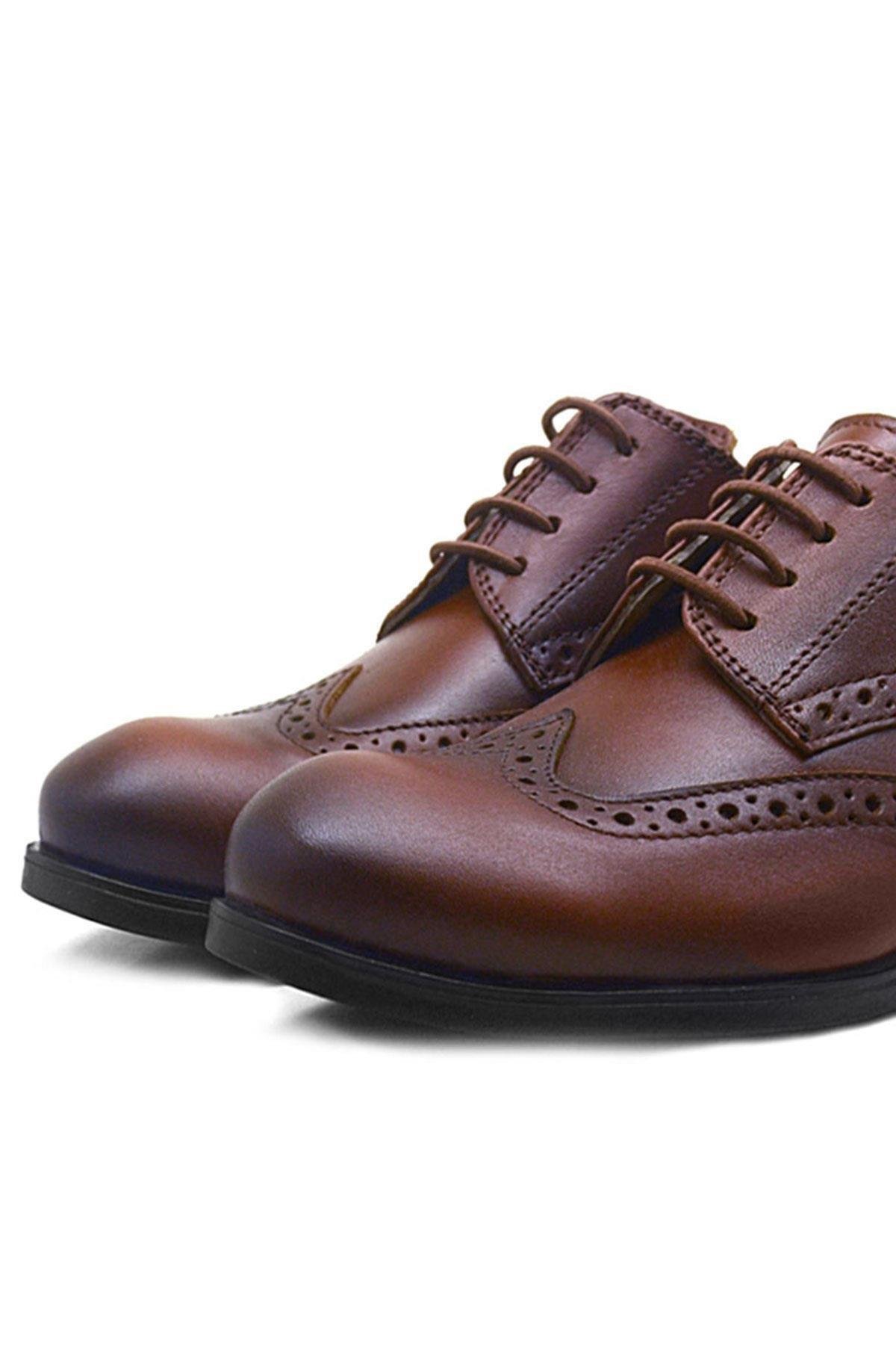 Rakerplus Titan Hakiki Deri Taba Klasik Erkek Çocuk Ayakkabısı