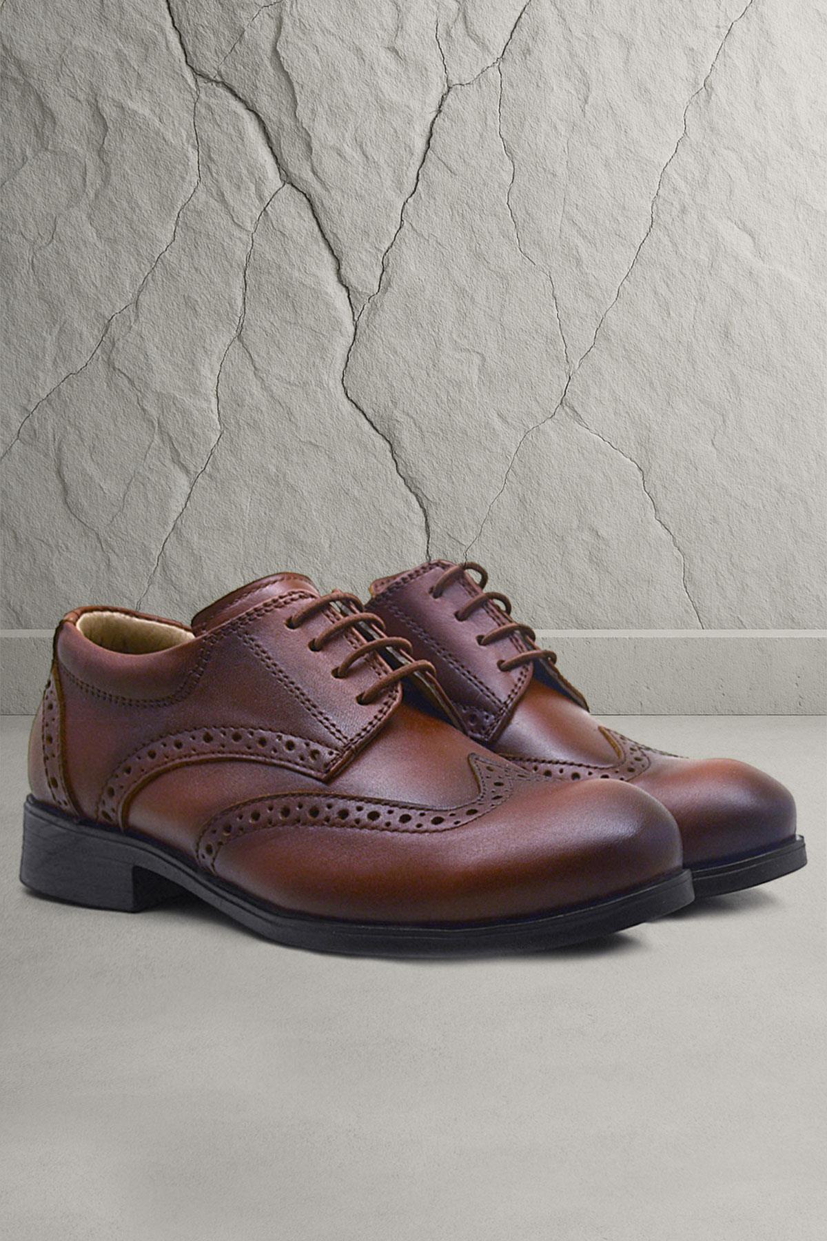 Rakerplus Titan Hakiki Deri Taba Klasik Erkek Çocuk Ayakkabısı