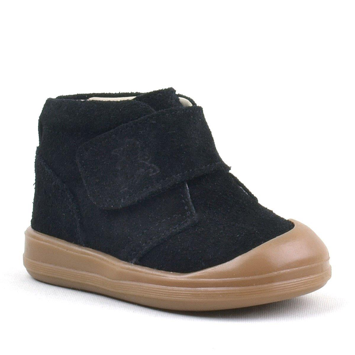 Rakerplus Yoohoo Hakiki Deri Siyah Cırtlı Unisex Bebek Bot