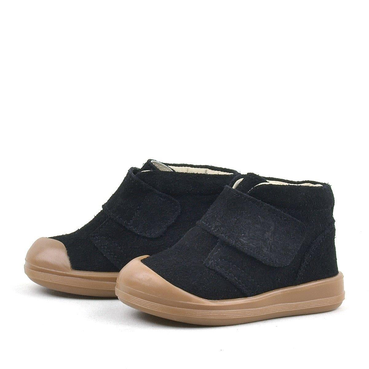 Rakerplus Yoohoo Hakiki Deri Siyah Cırtlı Unisex Bebek Bot